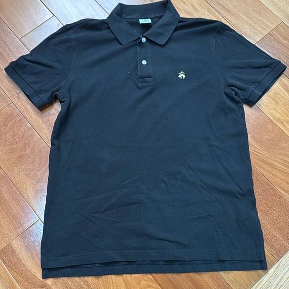 Brooks Brothers 1818 Mens Large Black Short Sleeve Polo Shirt size L - Picture 1 of 8